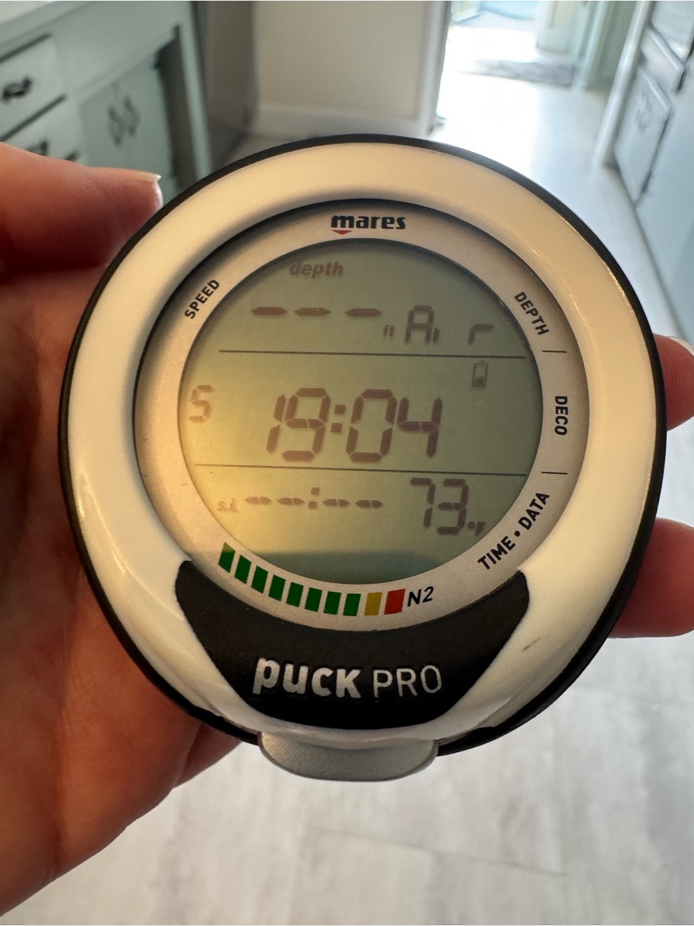Mares Puck Pro Dive Computer Wristwatch - White/Black